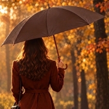 Wooden automatic umbrella Ø105cm NANCY