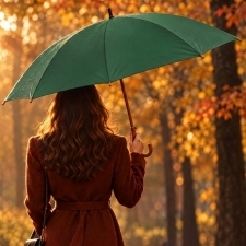 Wooden automatic umbrella Ø105cm NANCY
